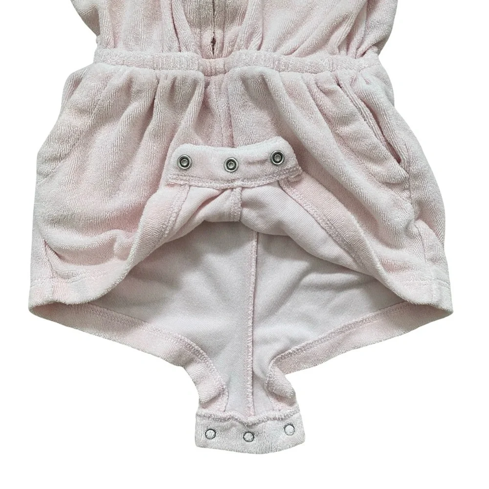 Gap Terry Pink Hooded Unicorn Romper - 12-18 months